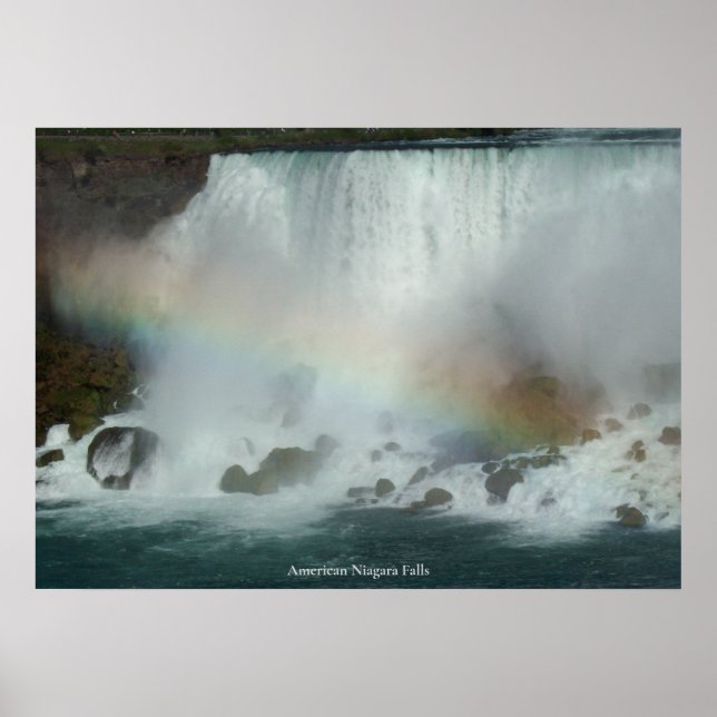 Poster Arc en ciel à American Niagara Falls (Devant)