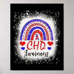 Poster Arc-en-ciel Bleached Chd Déficience cardiaque cong
