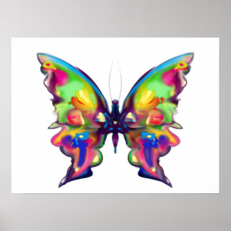 Poster Arc-en-ciel Bright Joli Papillon