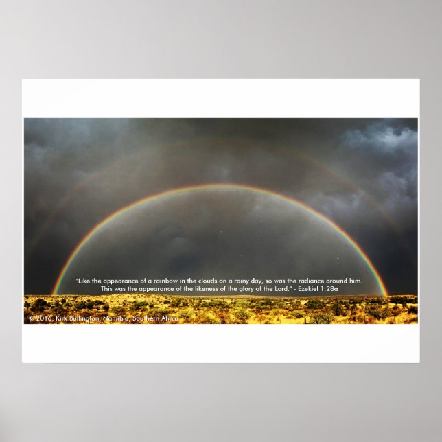 Poster Arc en ciel dans le désert namibien (Devant)