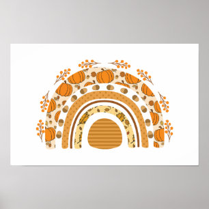 Poster Arc-en-ciel d'automne