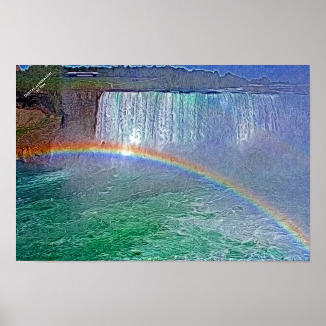 Poster arc-en-ciel des cascades de Niagra (Devant)
