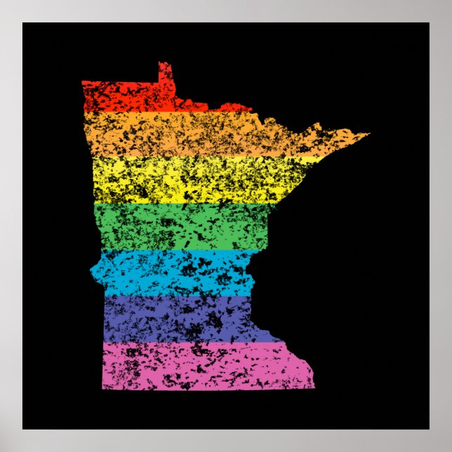Poster arc-en-ciel du minnesota (Devant)