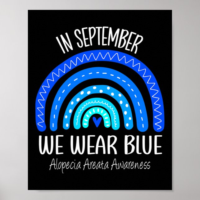 Poster Arc En Ciel En Septembre Nous Portons Bleu Alopeci (Devant)