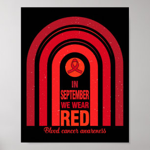 Poster Arc-en-ciel En septembre nous portons le rouge de