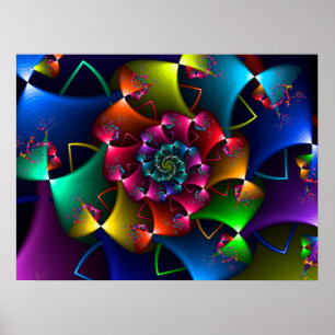Poster Arc-en-ciel fractal