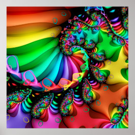 Poster Arc-en-ciel mélodique fractionné