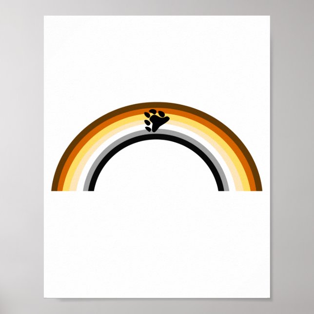 Poster Arc-en-ciel Ours (Devant)