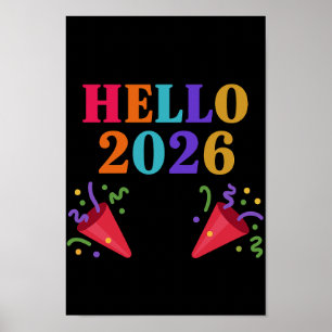 Poster Arc-en-ciel Rétro 2026 Poppers de Fête Célébration