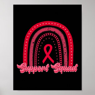 Poster arc-en-ciel rouge groupe de soutien à la sensibili