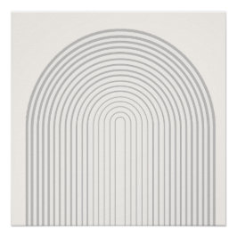 Poster Arc-en-ciel symétrique Art blanc beige