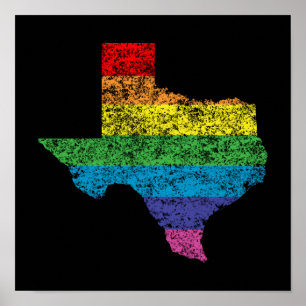 Poster arc-en-ciel texan