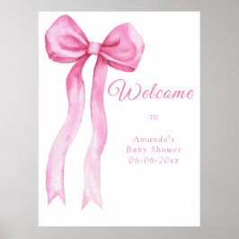 Poster Arc rose - baby shower de bienvenue