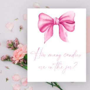 Poster Arc rose - devinez combien de bonbons dans le pot