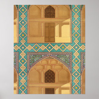 Poster Arcades de cour à Medrese-i-Shah-Hussein