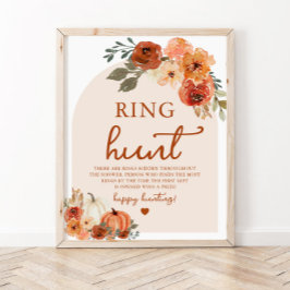 Poster Arch Fall Boho Citrouille Ring Chasse Fête des mar