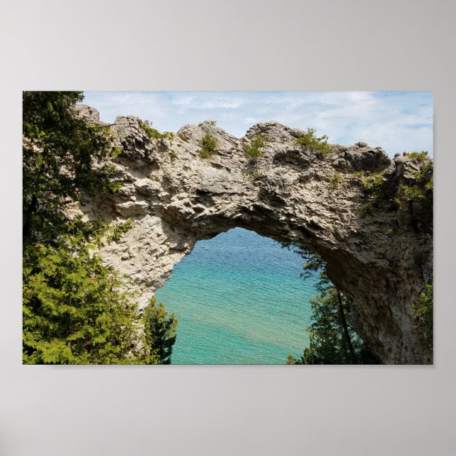 Poster Arch Rock sur l'île Mackinac, Michigan (Devant)