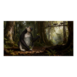 Poster Archaeoindris fontoynontii – Lémurien géant