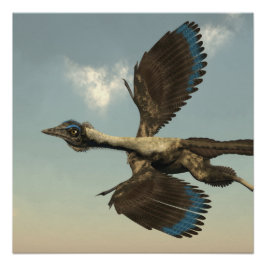 Poster Archaeopteryx oiseaux dinosaures volants - rendu 3