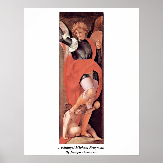 Poster Archange Michael Fragment Par Jacopo Pontormo (Devant)