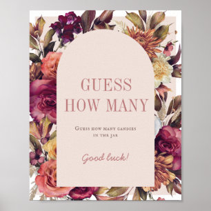Poster Arche D'Arche De Serre D'Automne Baby shower Rose
