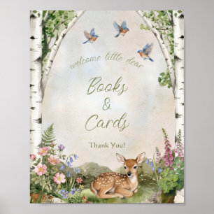Poster Arche de la forêt et faon pour une baby shower neu