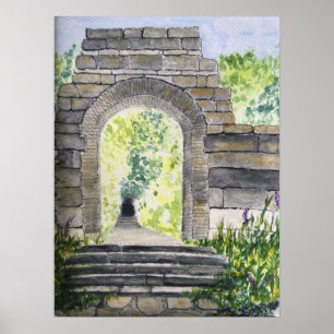 Poster Arche des jardins en terrasse de Rivington