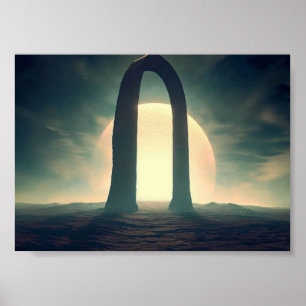 Poster Arche sur la planète dans l'espace
