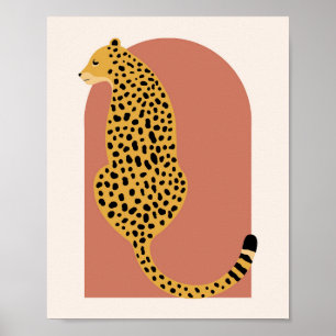 Poster Arche Vintage Boho Rust Rose Surdimensionnée Leopa