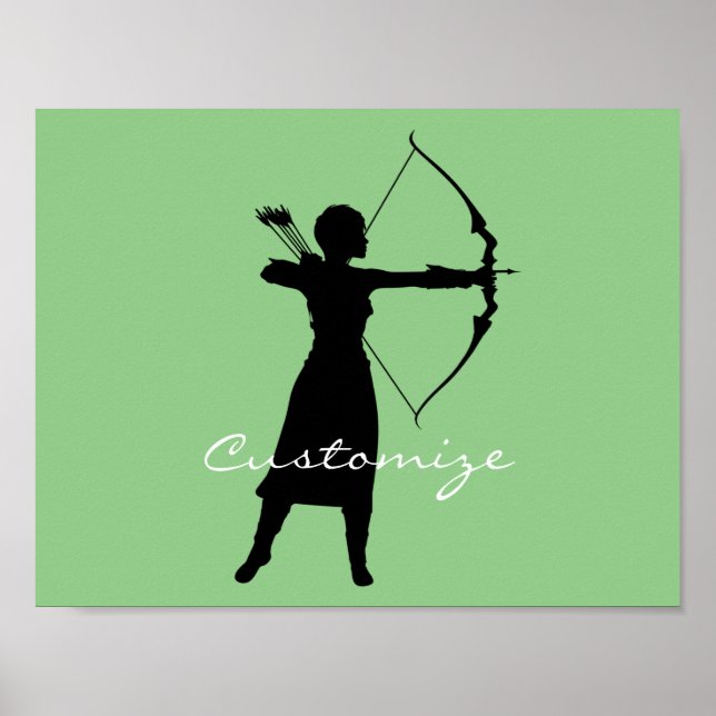 Poster Archer Femme Silhouette Thunder_Cove (Devant)