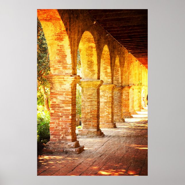 Poster Arches Mission San Juan Capistrano (Devant)