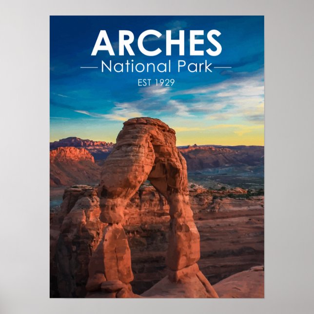 Poster Arches Parc National Delicate Arch (Devant)