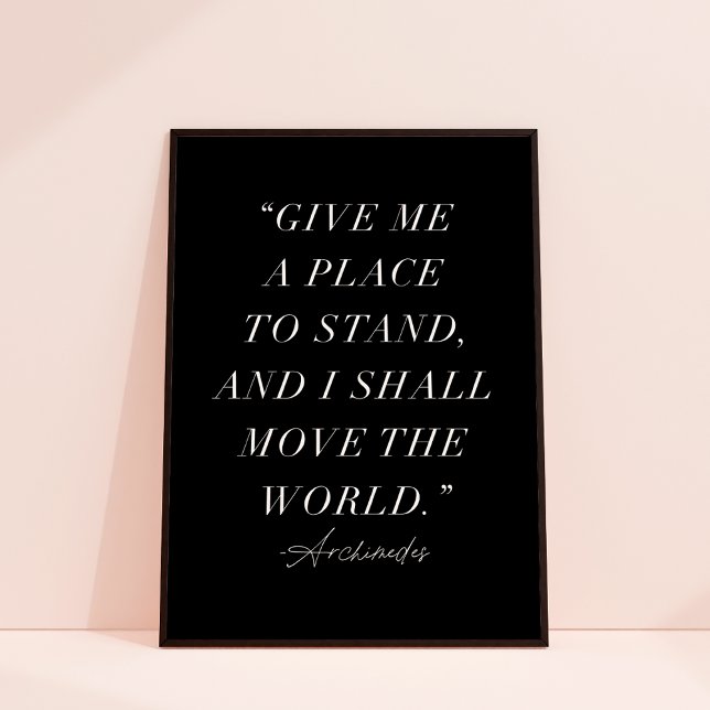 Poster Archimedes Citation Inspirationnelle Art Imprimer  (Créateur téléchargé)