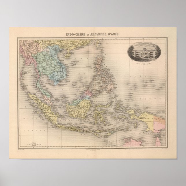 Poster archipel d'Asie d'Indochine (Devant)