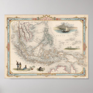 Poster Archipel malais, ou îles est de l'Inde