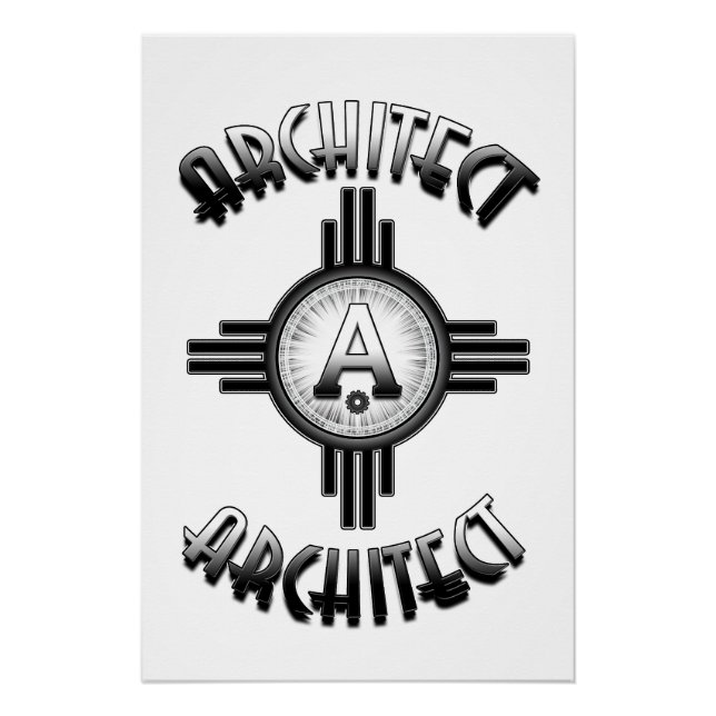 Poster Architect Retro - Architectes Merch (Devant)