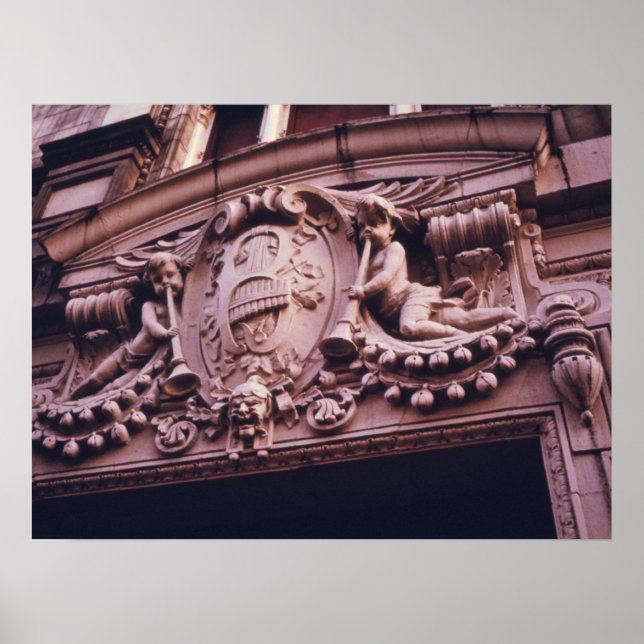 Poster Architectural Dettural Theater, Brooklyn, Vintage (Devant)