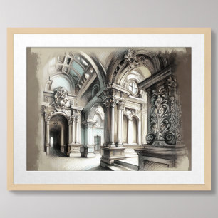 Poster Architecture antique Arches romaines Ornat Détails