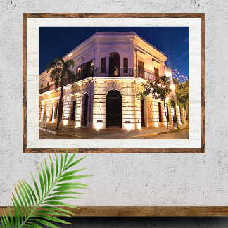 Poster Architecture coloniale Vieux-Mexique