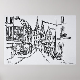 Poster Architecture   Dinan, Bretagne, France