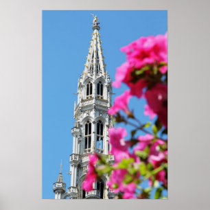 Poster Architecture médiévale de la Grand-Place à Bruxell