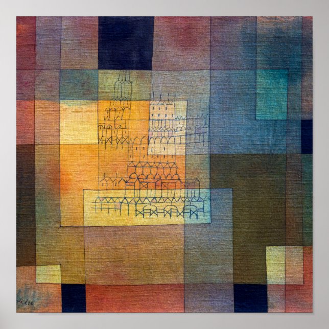 Poster Architecture polyphonique | Paul Klee | (Devant)