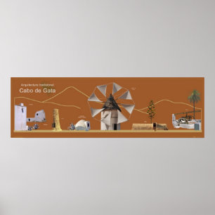 Poster Architecture Traditionnelle en Extrémité de Chat