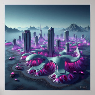 Poster Architecture urbaine Alien
