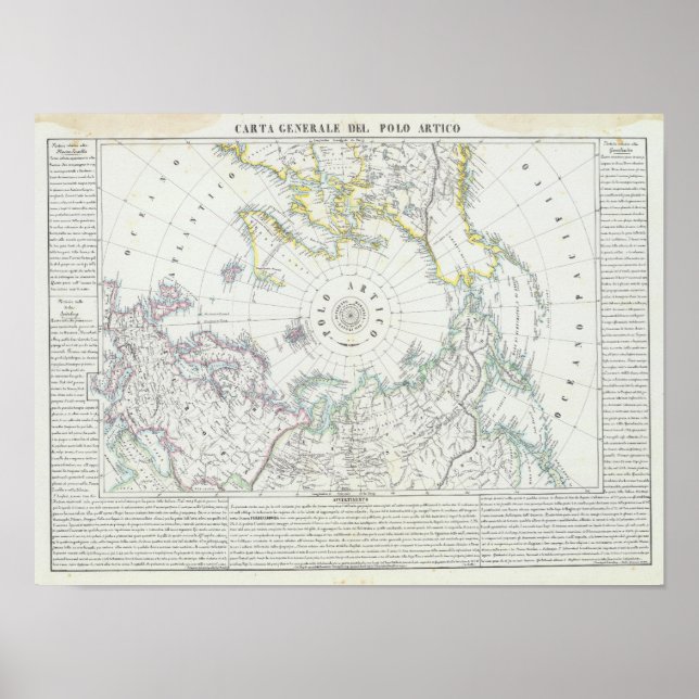 Poster Arctique, hémisphère Nord (Devant)