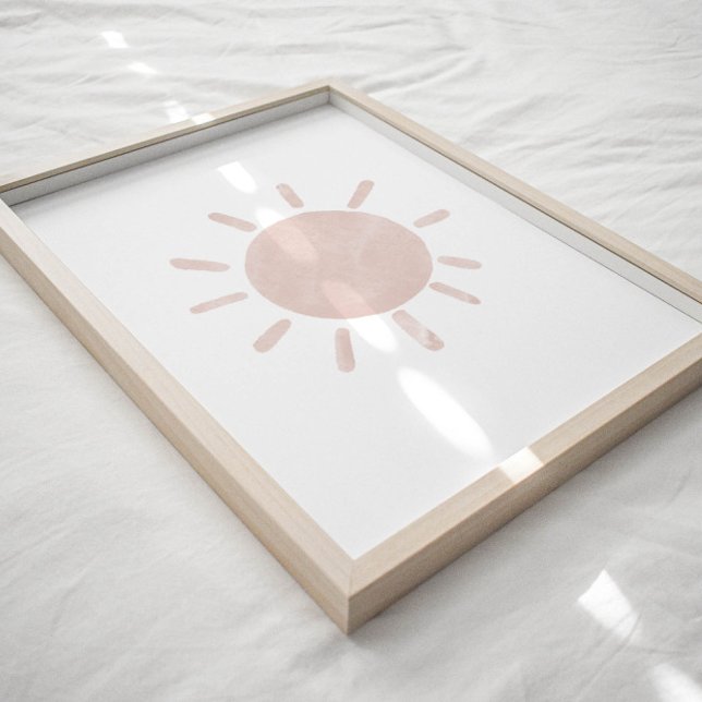 Poster Ardoise de mur de soleil de couleur neutre (Créateur téléchargé)