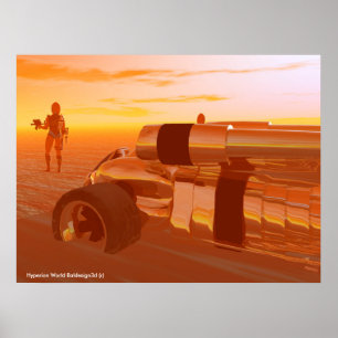 Poster ARES CYBORG, DÉSERT HYPERION, SCIENCE FICTION Scif