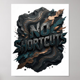 Poster Argent Classique AUCUN RACCOURCI