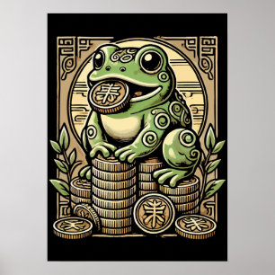 Poster Argent Frog, Lucky Toad, Jin Chan - Succès Lucky