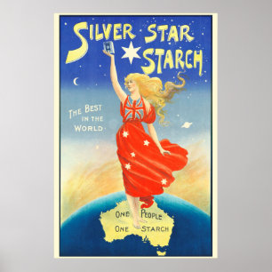Poster Argent Star Starch Publicité Australie